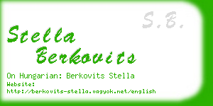 stella berkovits business card